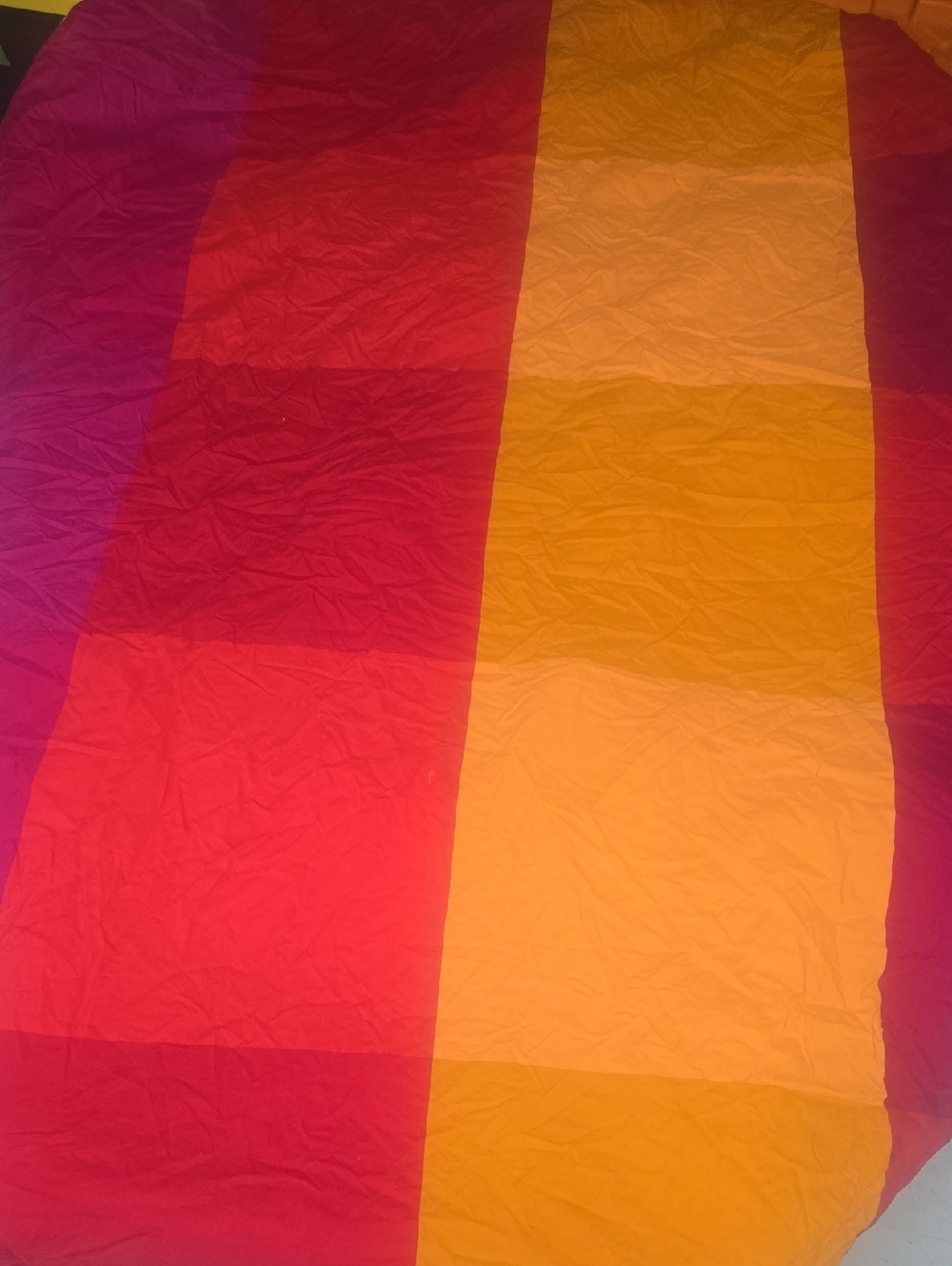 Vibrant Red & Orange Stripe Duvet Cover With Duvet Boho 70s